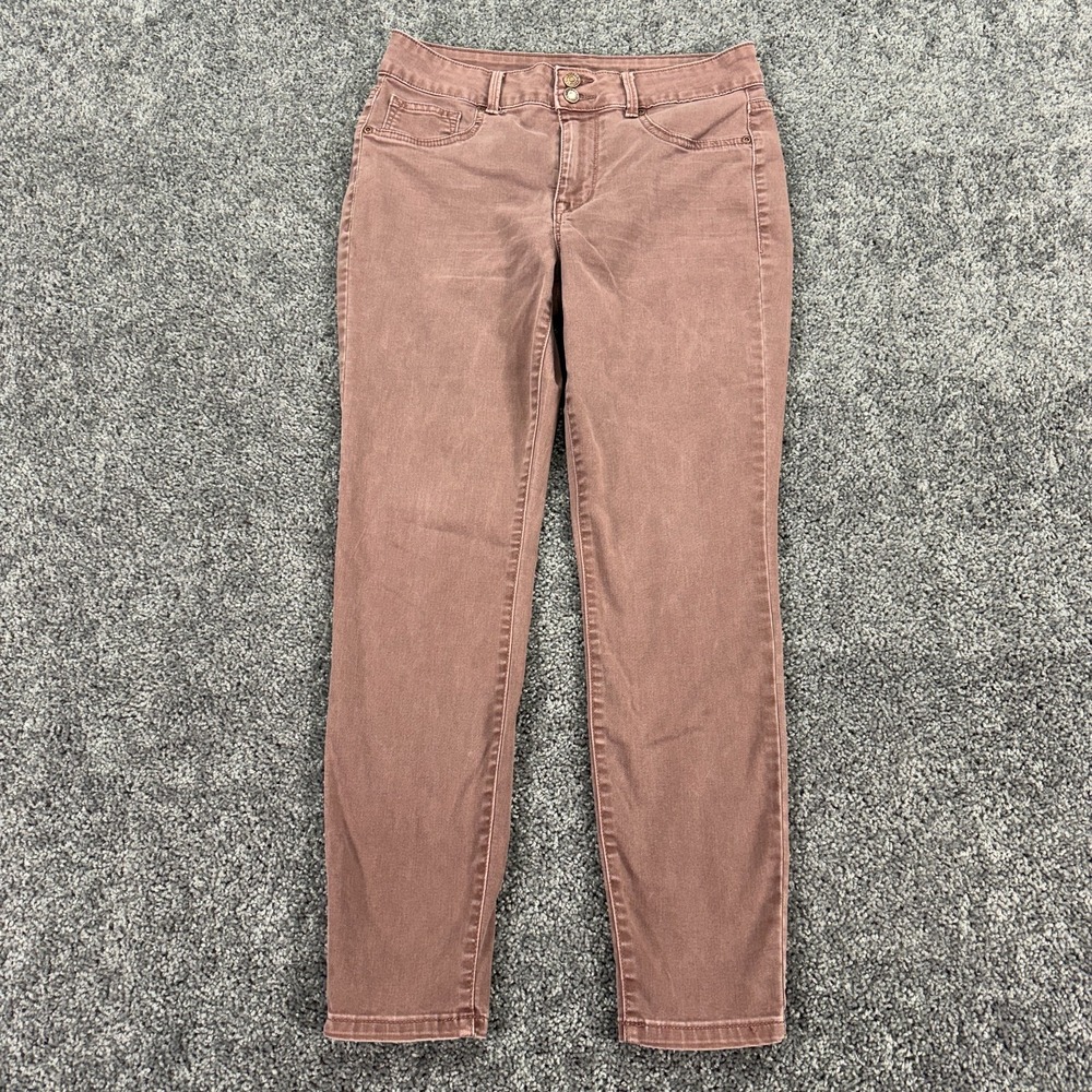 Maurices Jeans Womens Medium Short Pink M Jeans High Rise Ankle Stretch Casual